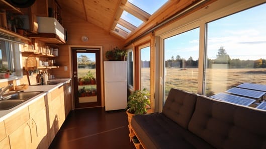  Interior of an eco-friendly tiny house
